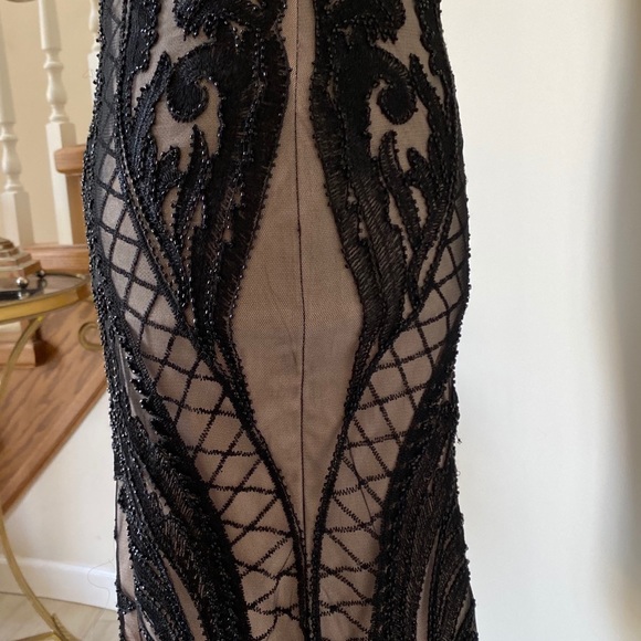 🇫🇷Molly Bracken Black Bead Gatsby Cocktail Dress - Picture 6 of 7